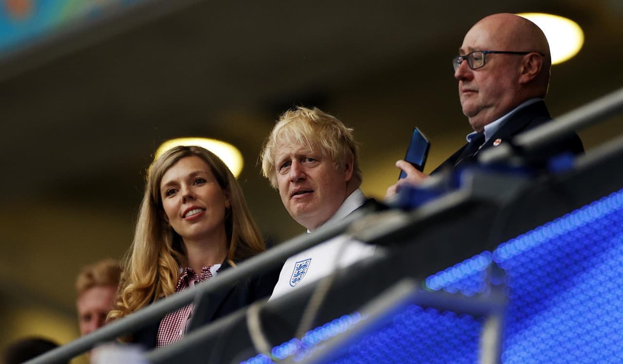 Boris Johnson y su esposa.