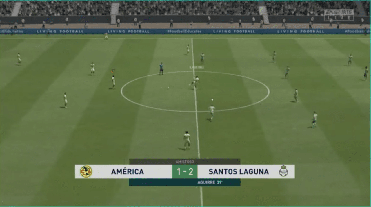 Divertido partido entre Santos y América finaliza en goleada 2-4 a favor de las Águilas.