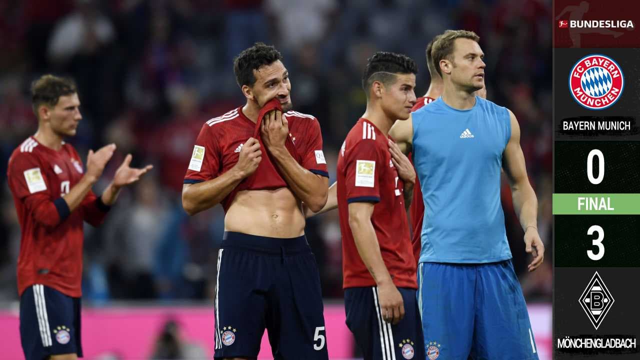 ¿Y el campeón? Bayern sufre segunda derrota consecutiva, ahora ante el Mönchengladbach