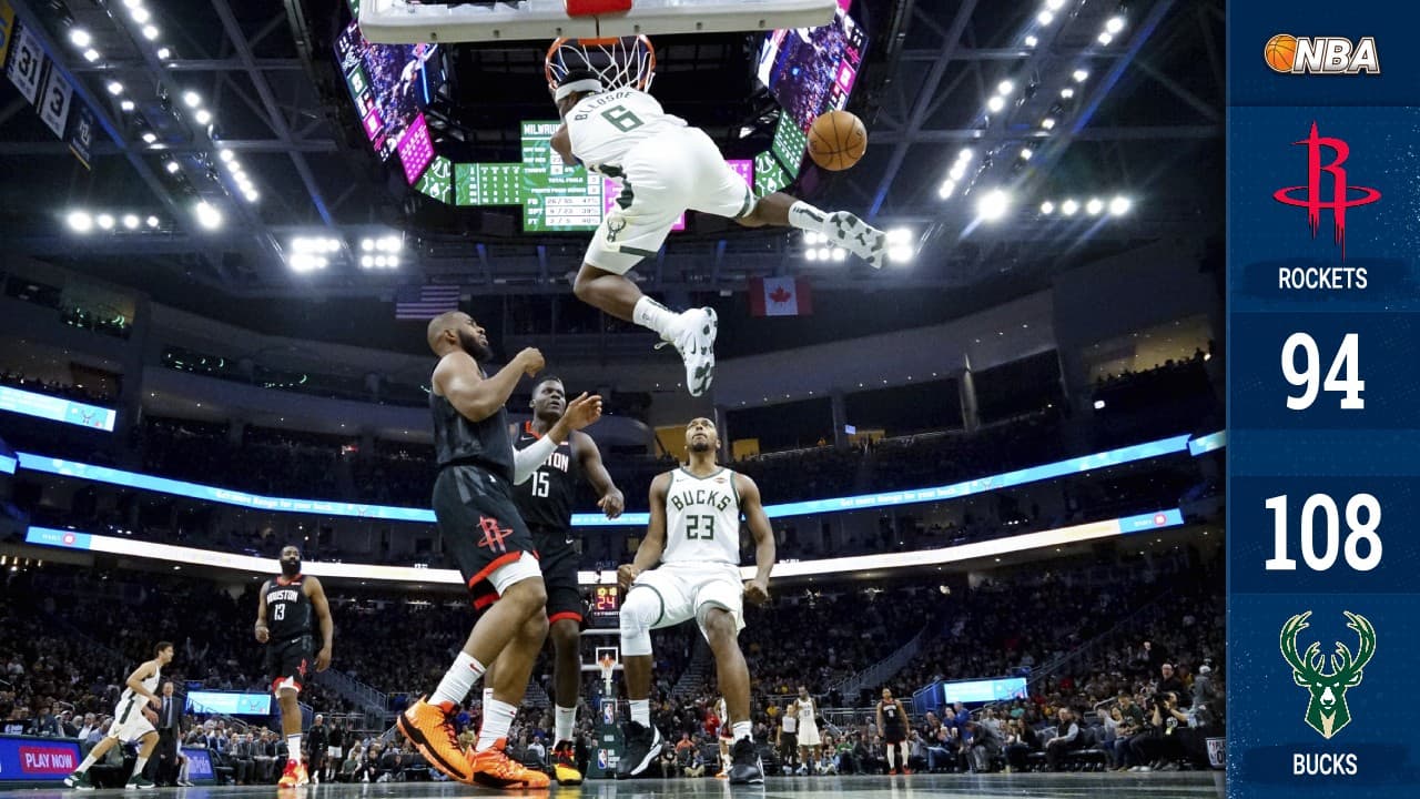 Giannis y los Bucks vencen a los Rockets de Harden, en duelo de candidatos al MVP