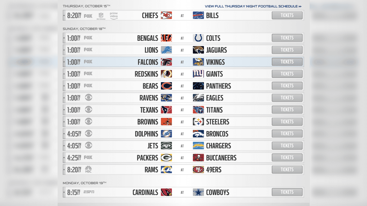 <b>SEMANA 6</b>
<br>- Descansan: Patriots, Raiders, Saints y Seahawks
<br>- Aaron Rodgers y Tom Brady aparecerán en escena el domingo 18 de octubre.