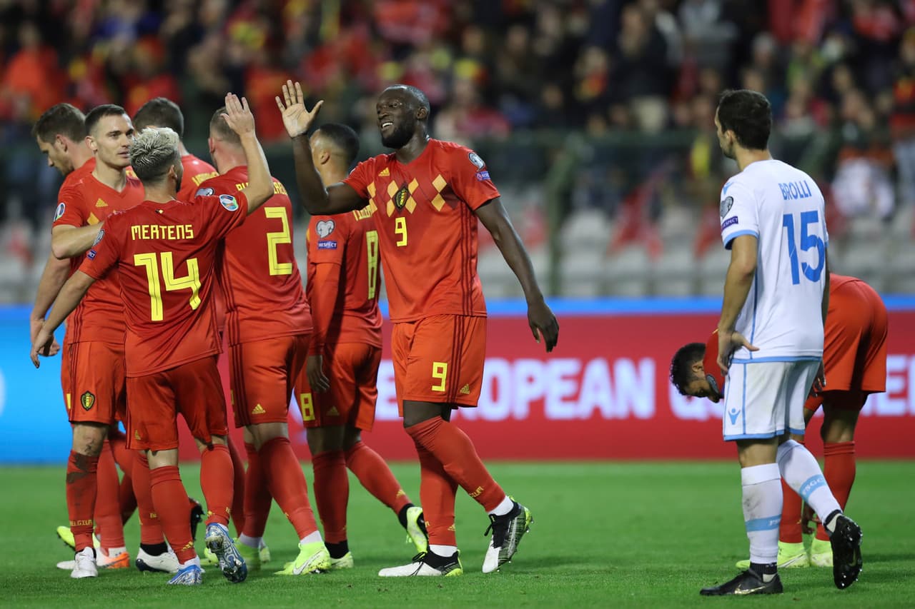 Bélgica goleó en casa San Marino con una actuación notable.