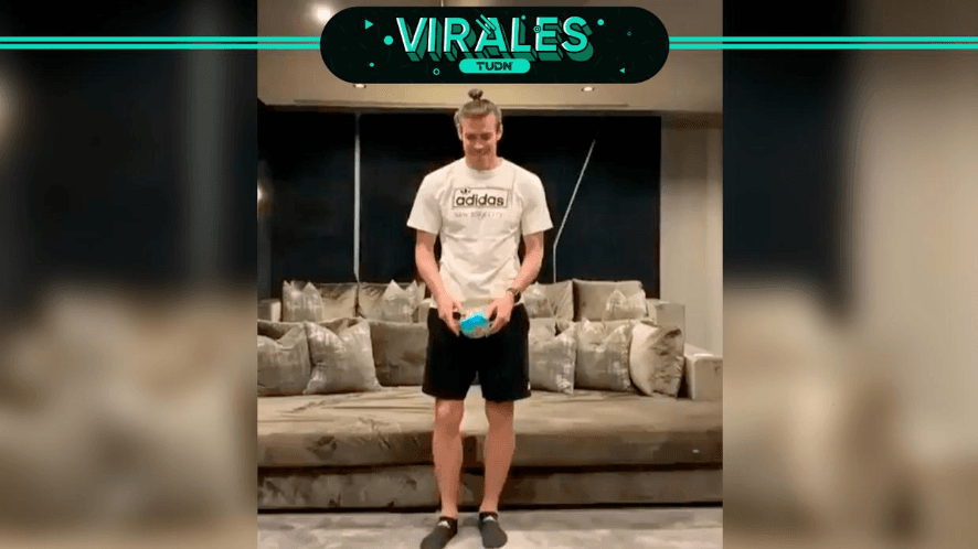 Bale revive chilena en final de Champions en la sala de su casa