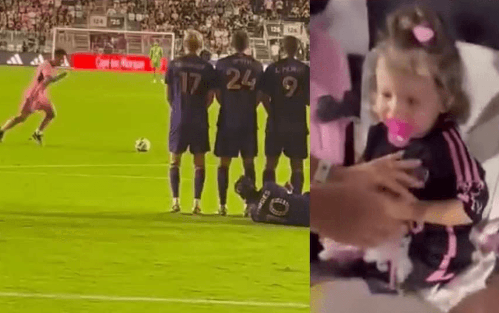 Niña recibe un pelotazo de Messi y la reacción de su padre se viraliza