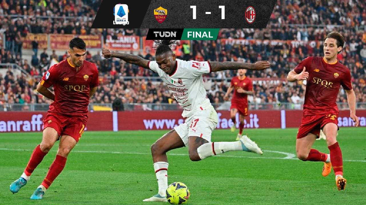 Roma y el Milan, en final de alarido, empataron en duelo ‘europeo’ de la Serie A
