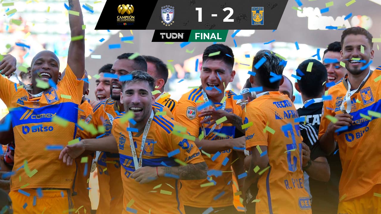Tigres derrota a Pachuca y levanta su cuarto Campeón de Campeones