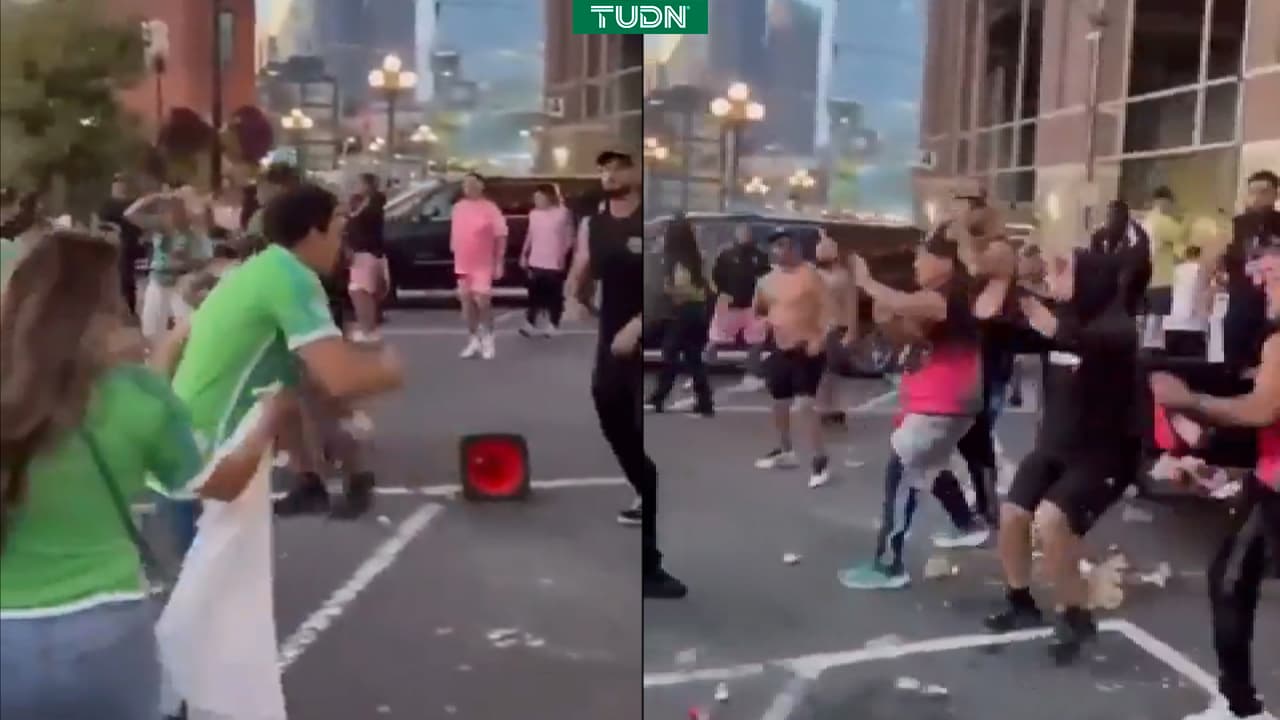 Afición de Inter Miami y Seattle Sounders pelean en Final Leagues Cup