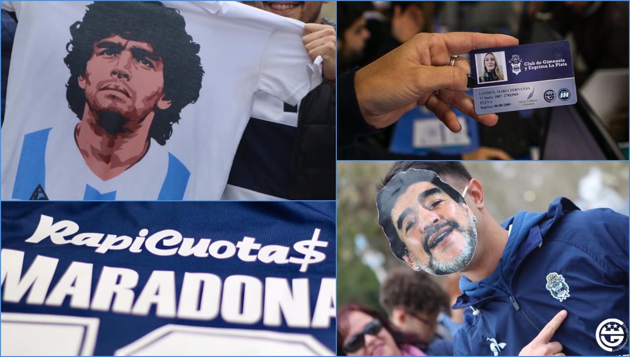 La espera terminó, Diego Maradona es presentado ante los hinchas de Gimnasia.