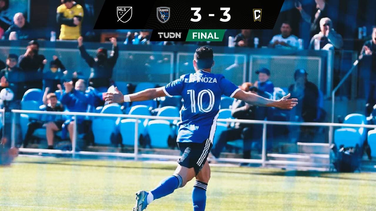 ¡Espectacular! Los Quakes empataron ante Columbus con 10 hombres