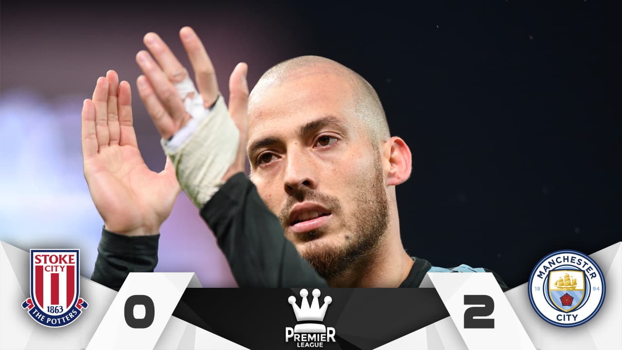 David Silva hizo los dos goles del Manchester City.