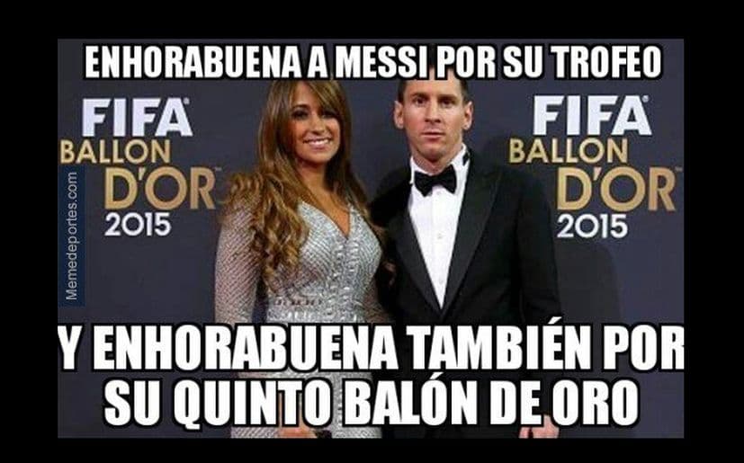 Los memes del quinto Balón de Oro de Messi