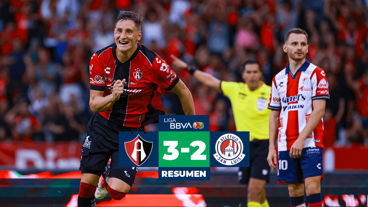 Debut y gol de Rodríguez, y triunfo a lo Atlas sobre el San Luis