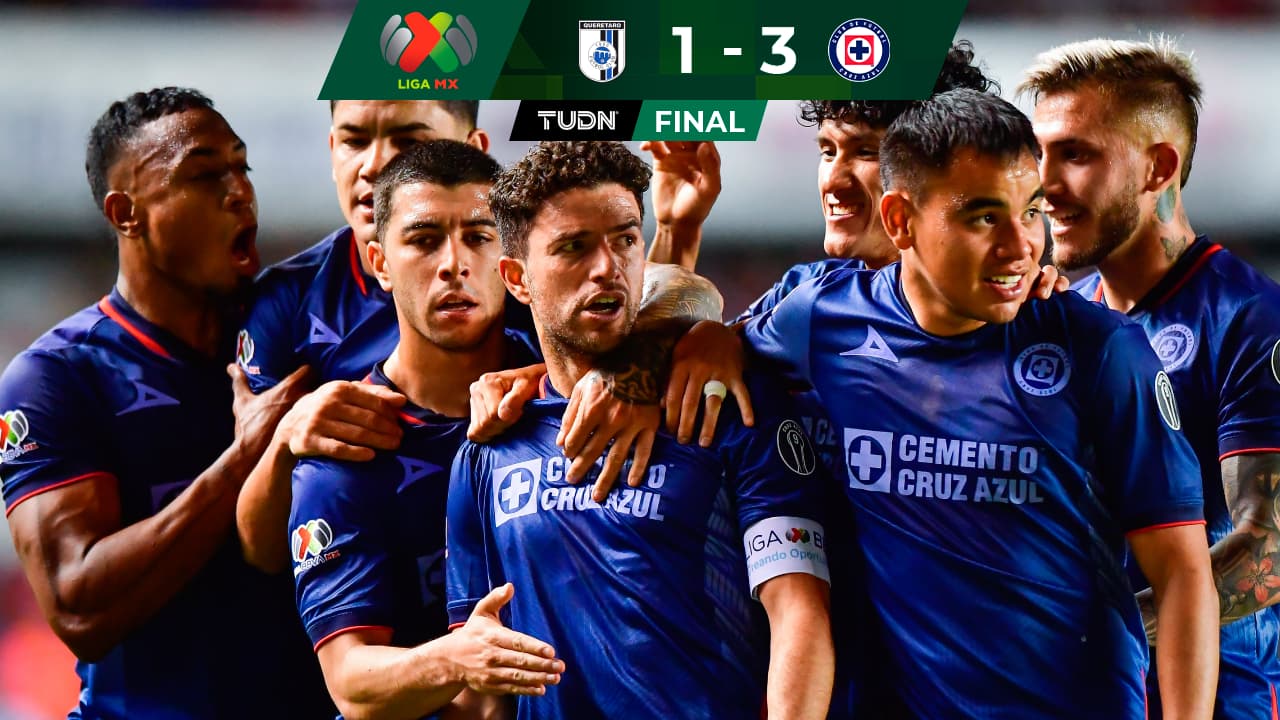 Cruz Azul vino de atrás para golear a Gallos Blancos en la Jornada 5