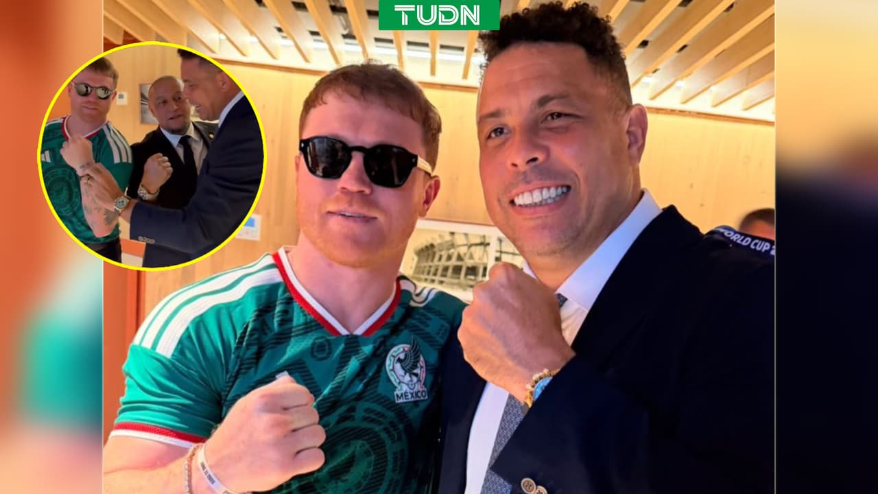 Canelo y Ronaldo se reúnen en el México vs. Sudáfrica y presumen sus joyas