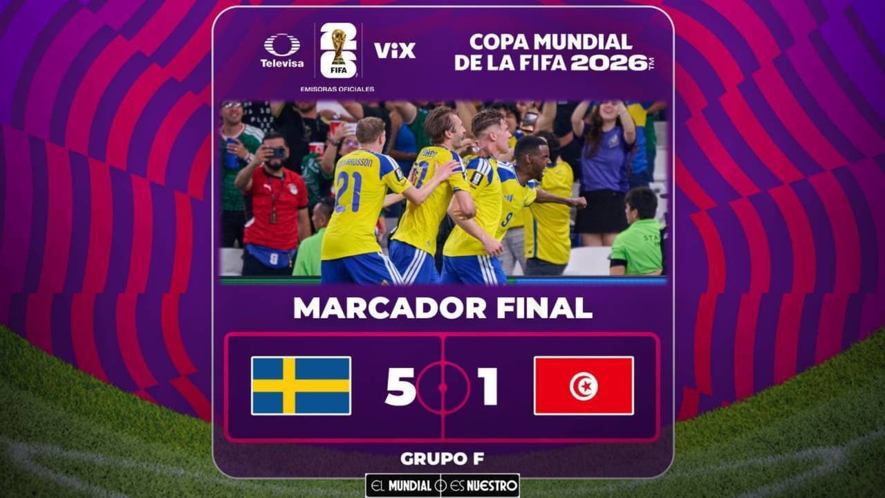 Suecia vs. Túnez: goles, resultado y resumen del partido del Mundial 2026