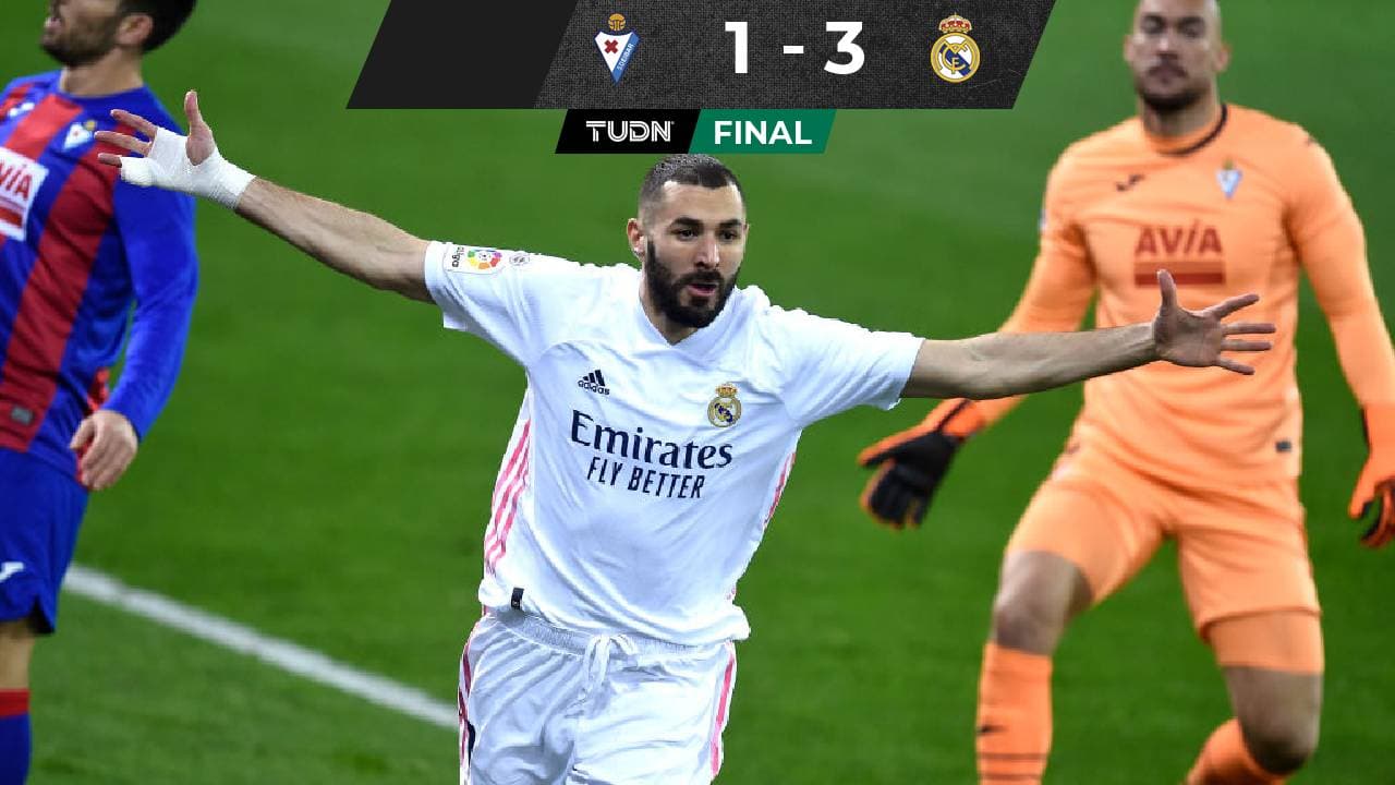 Real Madrid superó al Eibar y ya es segundo en LaLiga