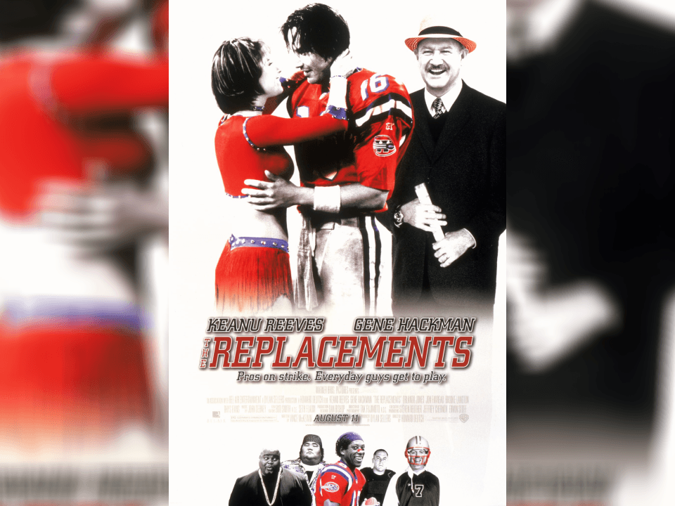 <b>The Replacements / Los Suplentes</b>
<br>Una comedia que nos muestra la historia de un equipo de futbol americano, los Centinelas de Washington, en la que una huelga de la NFL deja al aire los playoffs y el dueño del equipo decide contratar a un entrenador para buscar nuevos jugadores sustitutos.