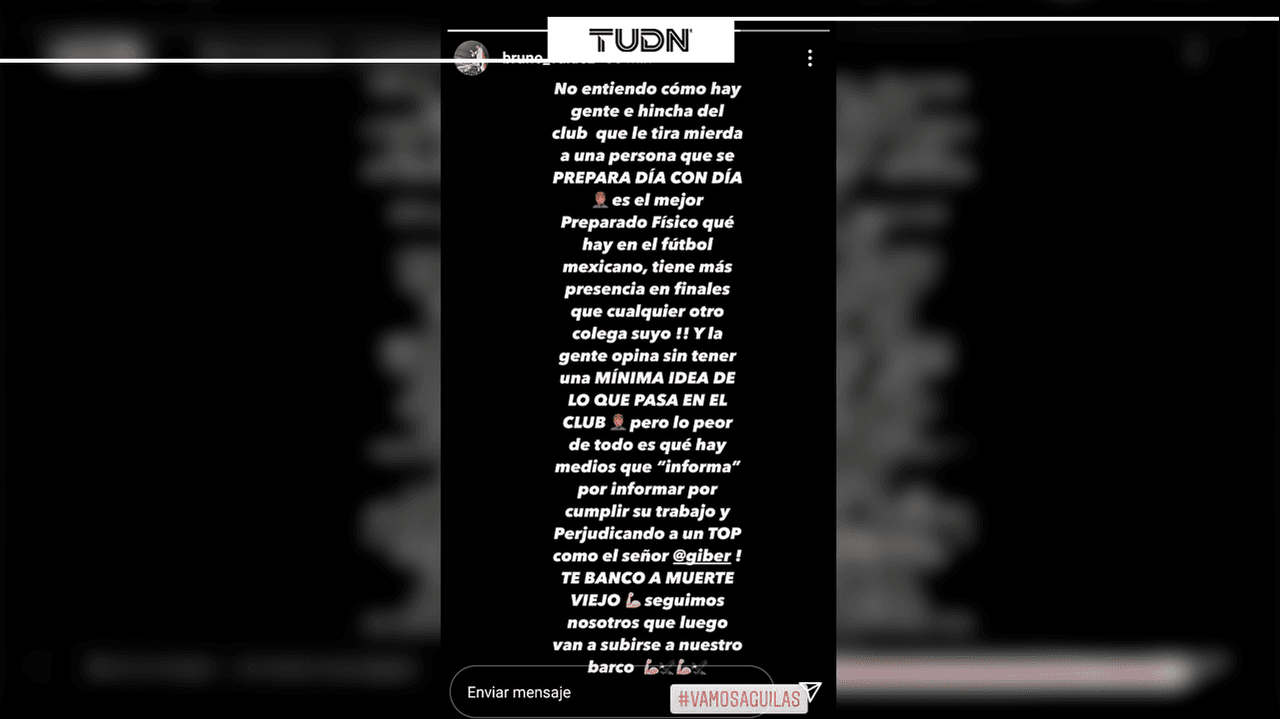 Bruno Valdez explota y sale en defensa de Giber Becerra, preparador físico del América