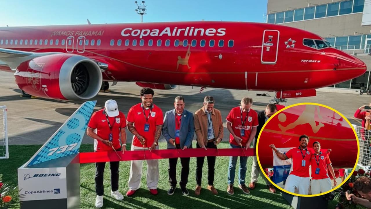 Panamá presenta el avión que lo llevará a la Copa Mundial 2026