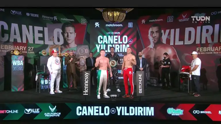 Saúl Canelo Álvarez Y Avni Yildirim Cumplen Sin Problemas Ceremonia De Pesaje Tudn Boxeo Tudn 4418