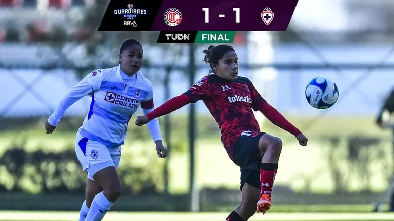 Toluca Femenil 1 1 Cruz Azul Femenil Guard1anes 2021 Bbva Mx Goles Y