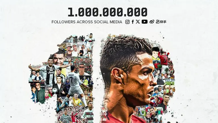 One billion followers, baby! Cristiano reaches that number on social networks