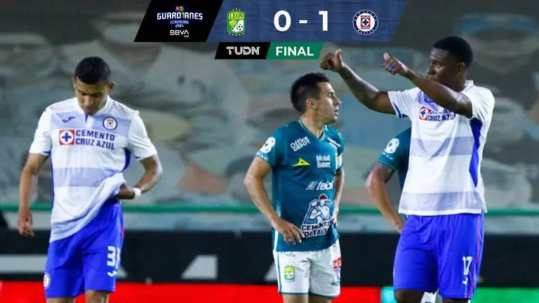 león 0 1 cruz azul guard1anes clausura 2021 bbva mx goles resultado