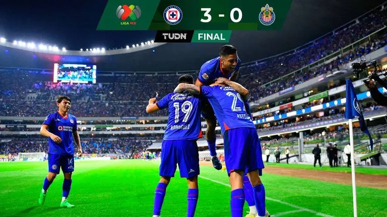 Resumen Cruz Azul Humilla Y Golea A Las Chivas De Cara Al Cl Sico Ante Am Rica Tudn Liga Mx