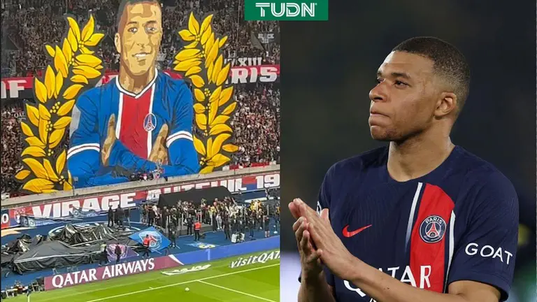 PSG followers dedicate an important tifo and farewell songs to Kylian Mbappé |  TUDN Ligue 1