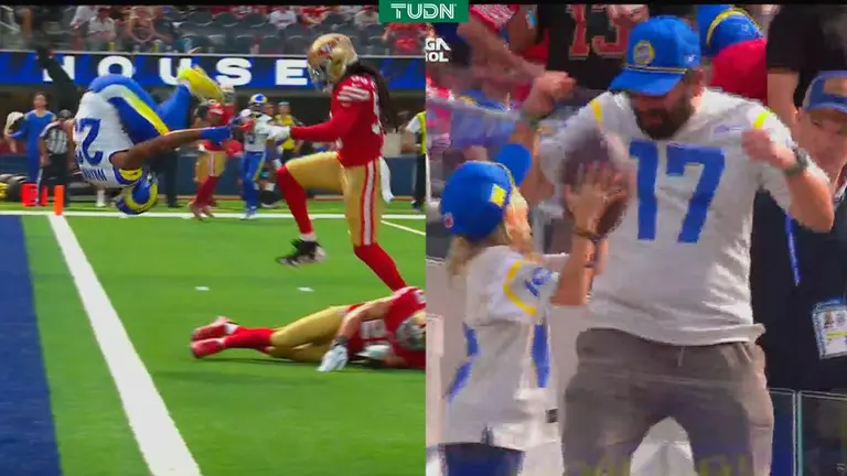 Kyren Williams’ 49ers vs. Rams show: Spectacular stunt and gift to kid | TUDN NFL