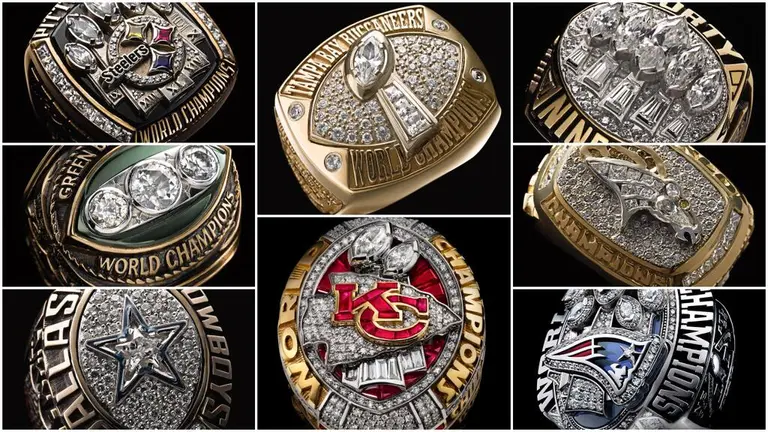 La coleccion completa de los anillos del Super Bowl TUDN NFL TUDN